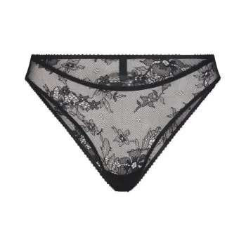 SKIMS ULTRA FINE LACE BIKINI Underpants Women's 1 Pack ONYX/Onyx