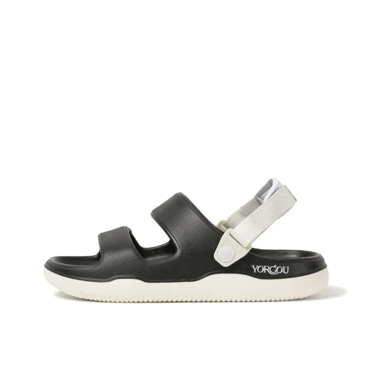 Far port Beach Sandals Unisex Milk Tea/Toffee Orange/Pearl White/Night Black/Dark Brown-6
