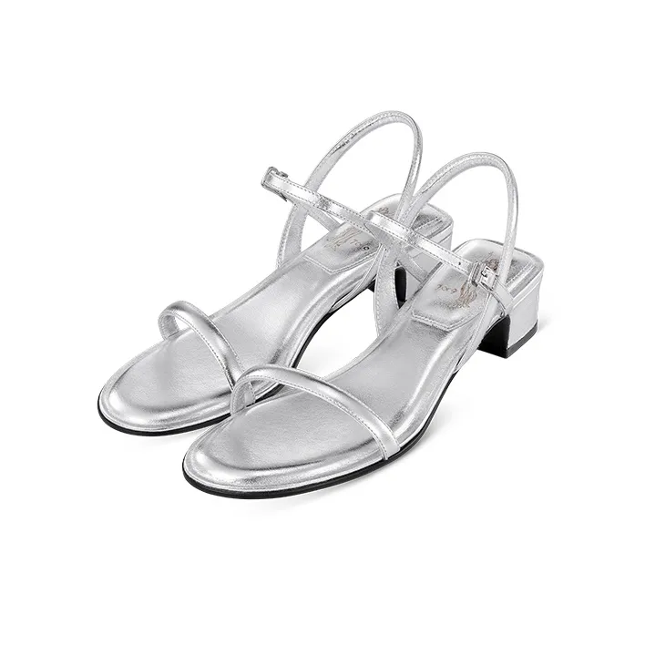 7or9 Silver Mountain Grass Strap Sandals Women's Silver-1