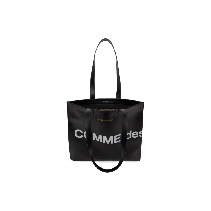 Comme Des Garçons Wallet Logo print Leather Tote Bag-3