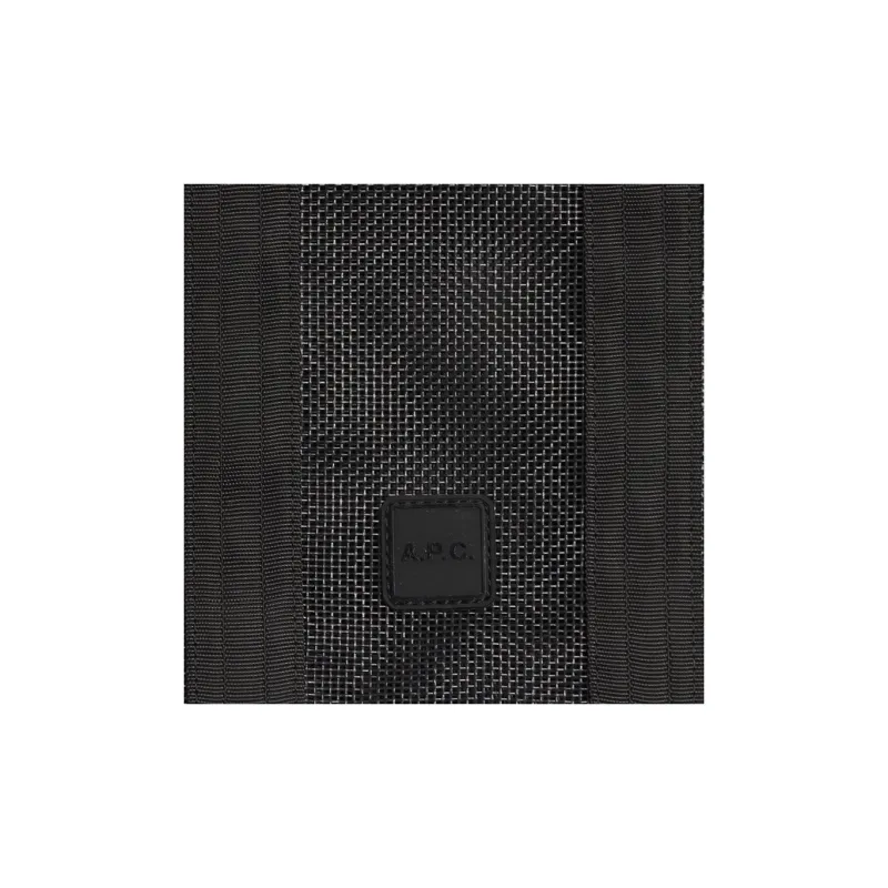 A.P.C PVC Coated Polyester Tote Bag Shopping Bag Handbag Small Size Unisex Black-5