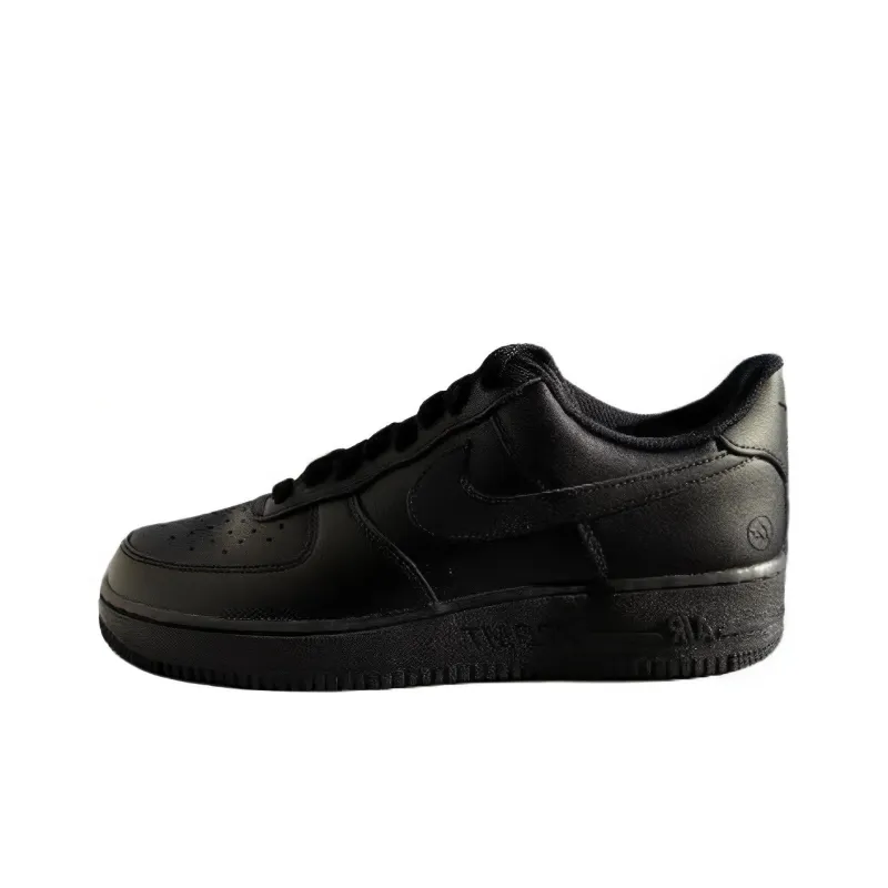 Fragment Design x Nike Air Force 1 Slip-Resistant Low-Top Skateboard Shoes Unisex Black-0