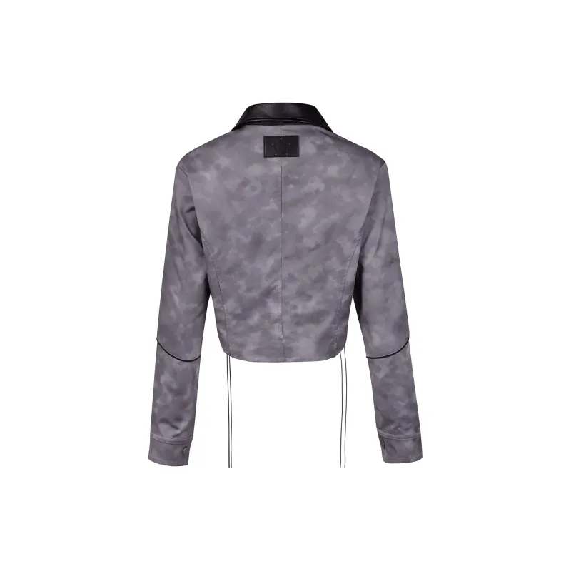 Guuka Hero Leather Jacket Women's Dark Gray-1