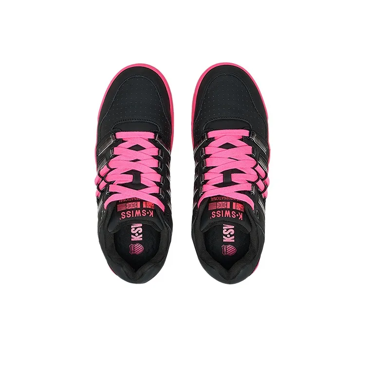 KSWISS Anti Slip Wear Resistant Low Top Skateboard Shoes Men's Black Pink-4
