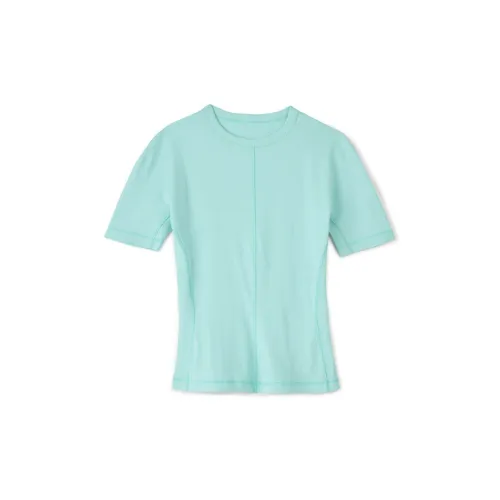 Y-3 T-Shirts Women's Cyan