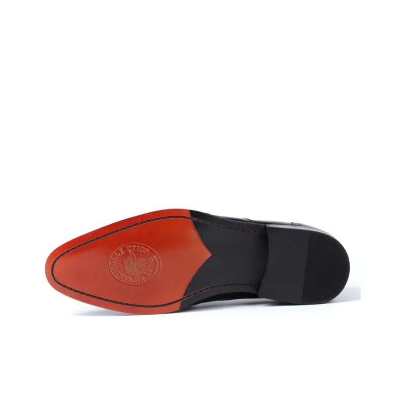 ASTON M.JAZZ Dress Shoes Men Low Top Black/Coffee-4