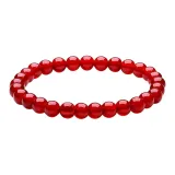 Red Agate Beaded Bracelet