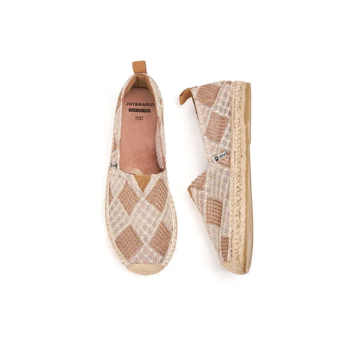 Joy&Mario Espadrilles Women's White/Apricot/Black-3