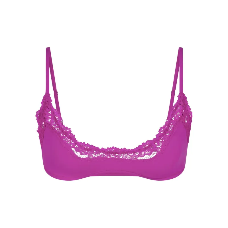 SKIMS FITS EVERYBODY LACE SCOOP BRALETTE Bra Women's Lollipop/Popstick-0