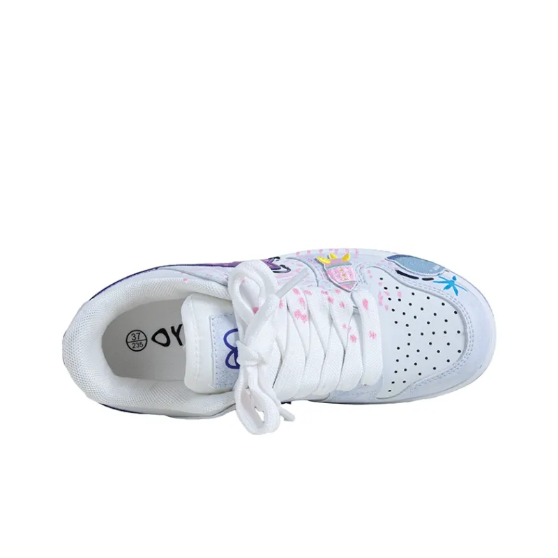 OYNN Young Baby Series Aww Dreamy Space Theme Box Anti Slip Wear Resistant Low Top Skateboard Shoes Unisex-3