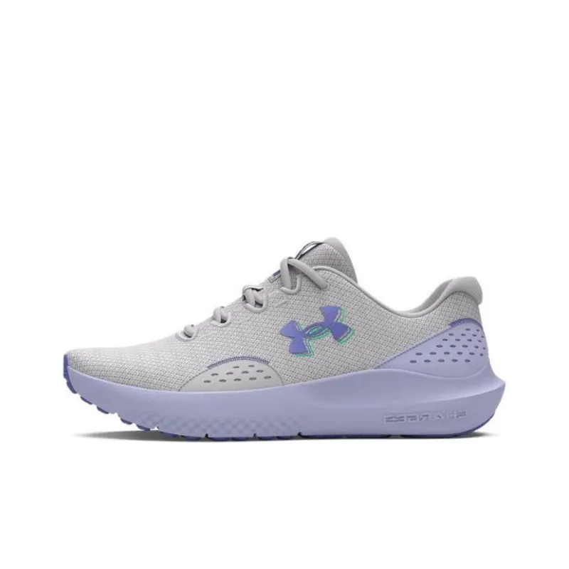 Under Armour Charged Surge 4 Cushioning, Wear Resistant Low Top Running Shoes Women's Gray Purple-0