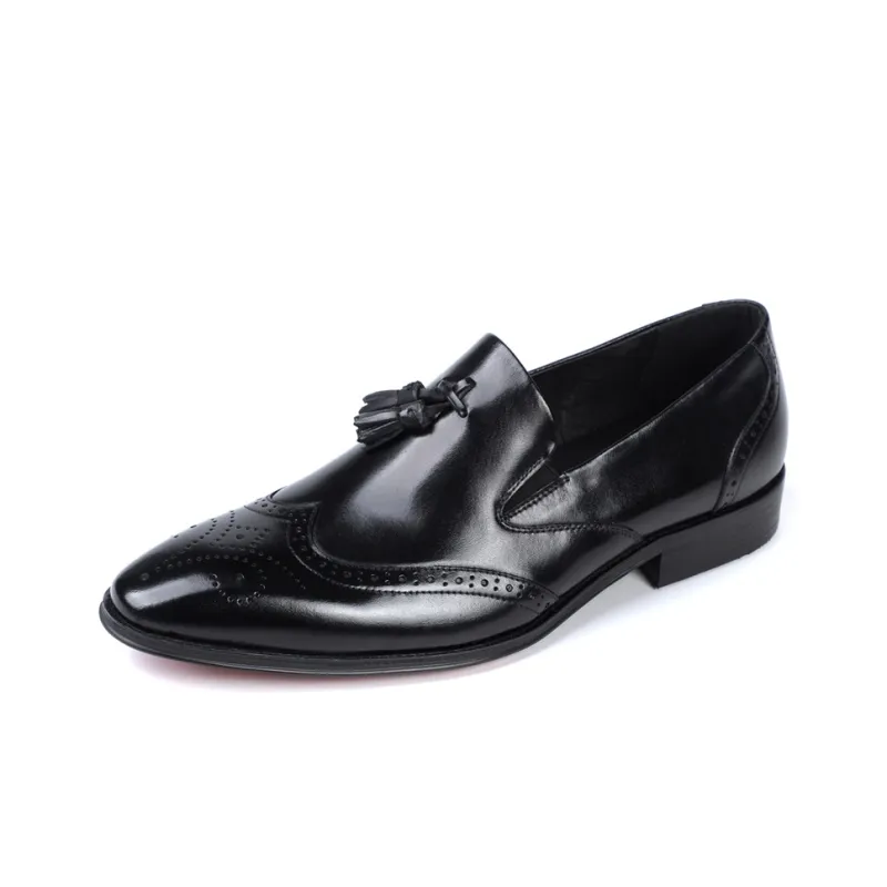 ASTON M.JAZZ Dress Shoes Men Low Top Black/Coffee-1