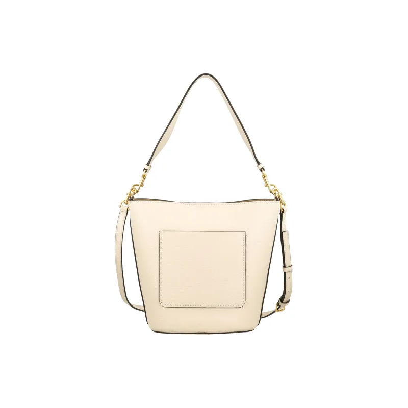 TORY BURCH McGraw Litchi Grain Leather Bucket Bag Portable Crossbody Bag Shoulder Bag Regular Women's Milk White-2
