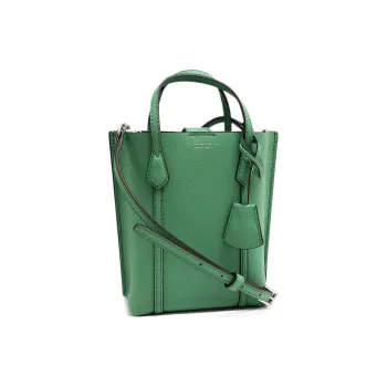 TORY BURCH Perry Embossed Leather Tote Bag Shopping Bag Shoulder Bag Crossbody Bag Handbags Mini Women's Green