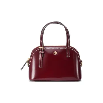 TORY BURCH Patent Leather Shoulder Bag, Crossbody Bag, Handbag Women's Burgundy