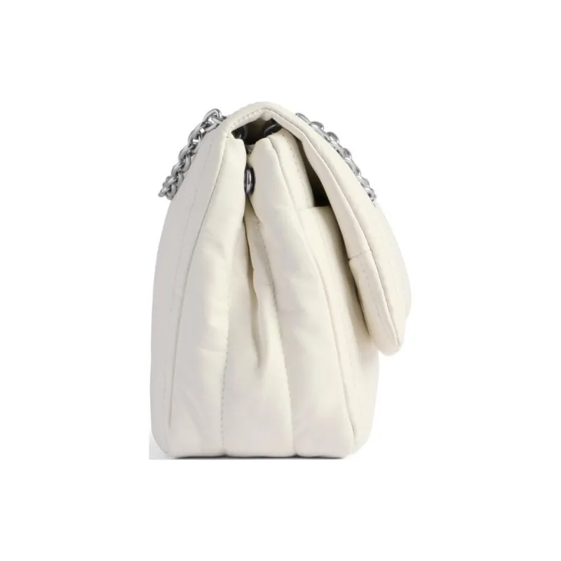 Balenciaga Calfskin Crossbody Bag, Shoulder Bag Women's White-3