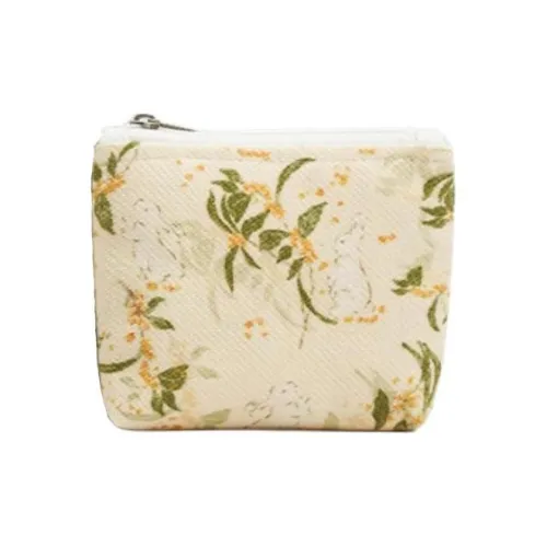 NEARAY Coin Purses Golden Cassia Jade Rabbit Beige