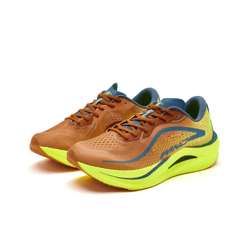 QIAODAN Strong Winds 2.0 Cushioned Slip Resistant Abrasion Resistant Low Top Running Shoes Men's Bright Yellow-2
