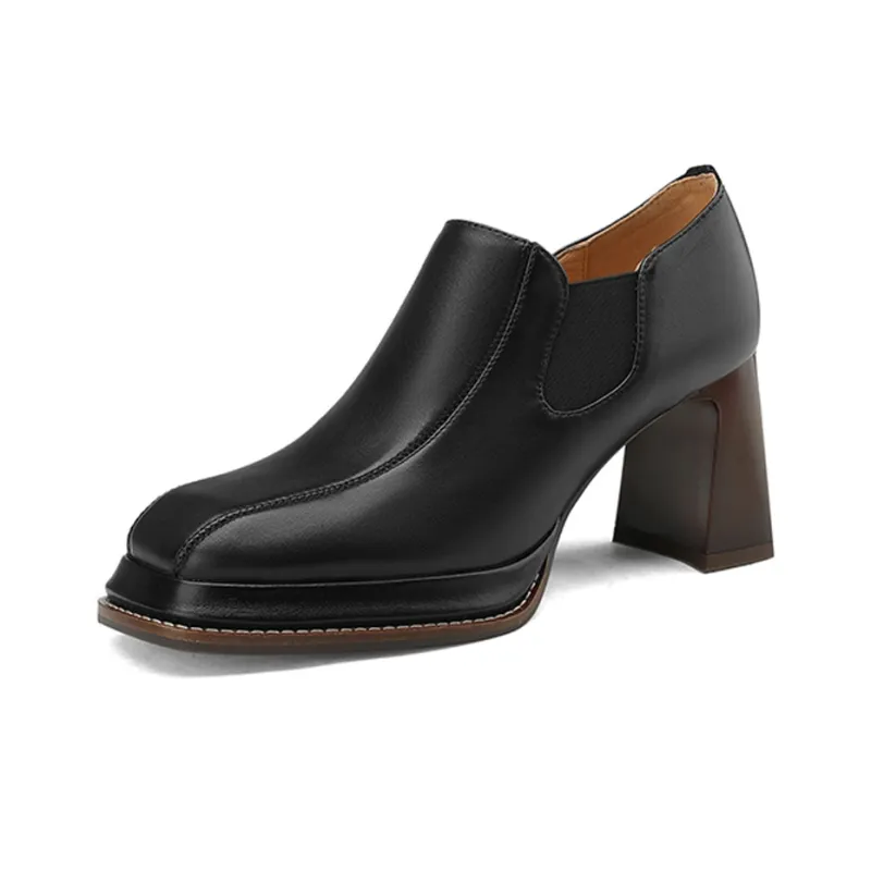EASTTATA ET Loafers Women's Black-4