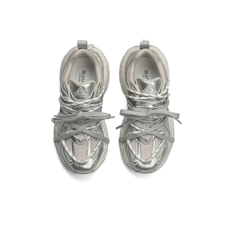 Masongarments Cage Series Abrasion Resistant, Breathable, Lightweight, Height Increasing Low Top Chunky Sneakers Unisex-8
