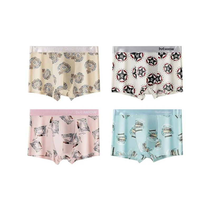 MIIOW Trendy Party Collection Cooling Summer Collection Underpants Men's 4 Pack-37