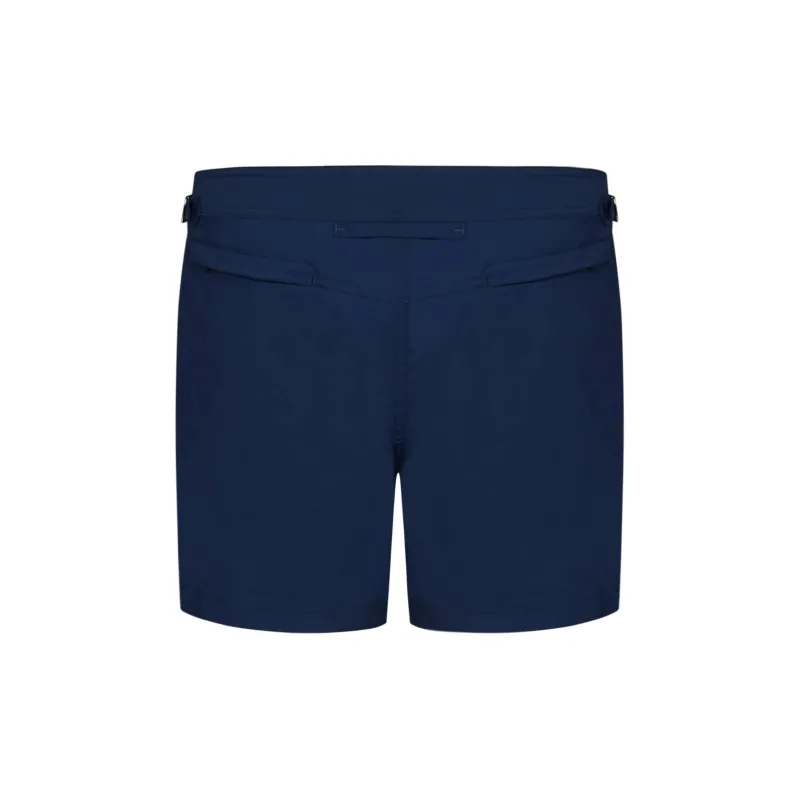 TOM FORD Logo buckle Compact poplin Swim Shorts-1