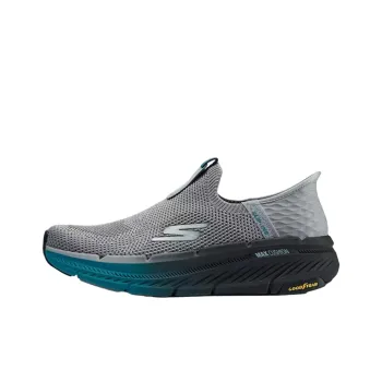 Skechers Cushioning Anti Slip And Wear Resistant Low Top Running Shoes Men's Gray