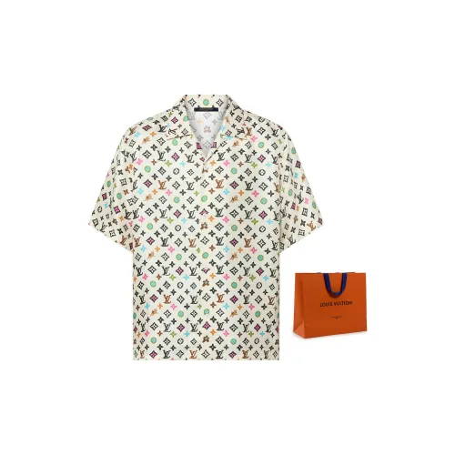 LOUIS VUITTON By Tyler, The Creator Monogram Printed Short-Sleeved Silk Shirt 