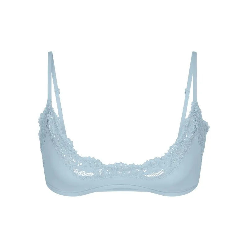 SKIMS FITS EVERYBODY LACE SCOOP BRALETTE Bra Women's Denim/Denim-0