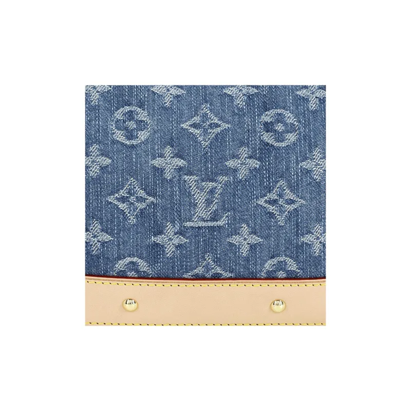 LOUIS VUITTON Pochette Cosmetique Gm Monogram Denim Blue-4