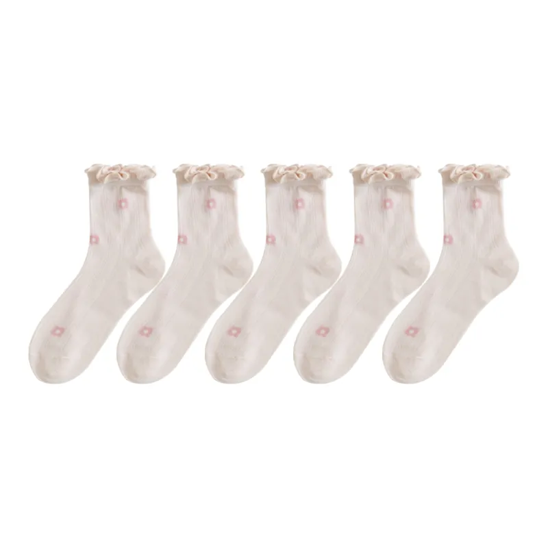 XXLLG Mid Calf Socks Women's 5 Pack-7