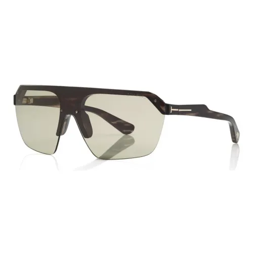 TOM FORD Plastic Browline Sunglasses Men's Brown