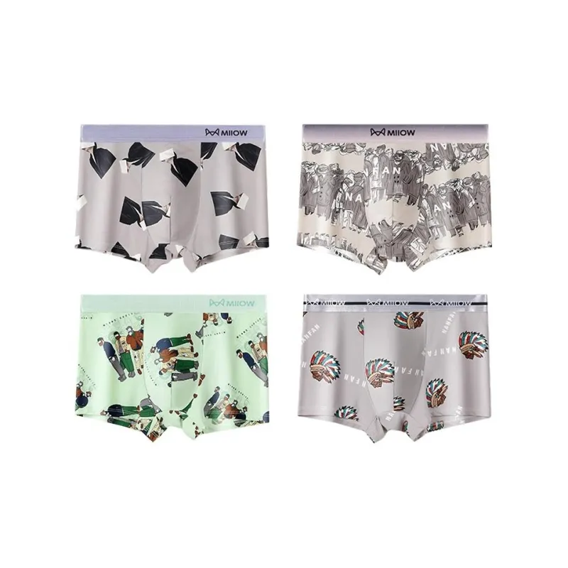 MIIOW Trendy Party Collection Cooling Summer Collection Underpants Men's 4 Pack-45