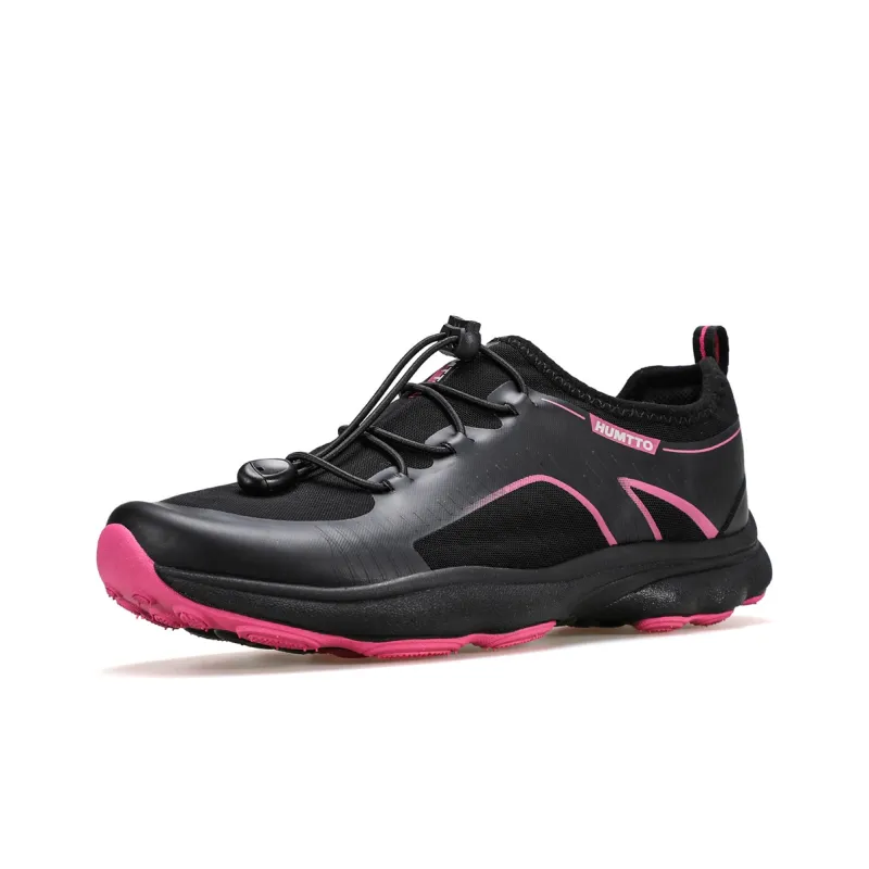 HUMTTO Low Top Outdoor Shoes Women's Black Rose Red-1