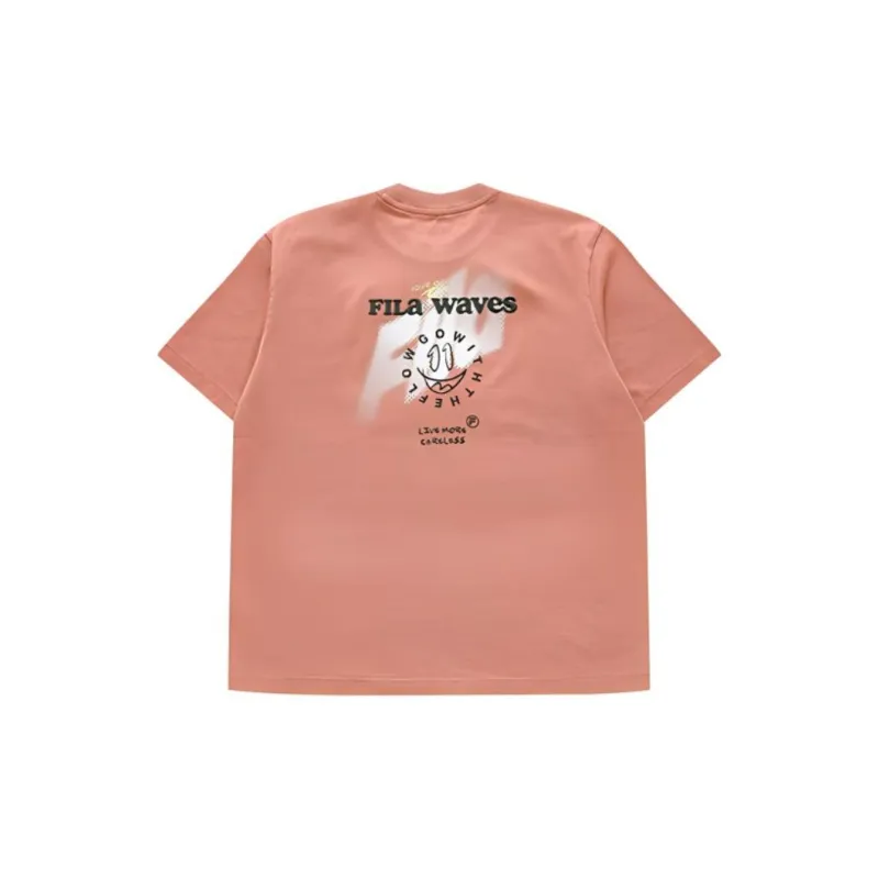 FILA FUSION SS24 Drop Shoulder Sleeve T Shirt Women's Wheat Orange-1
