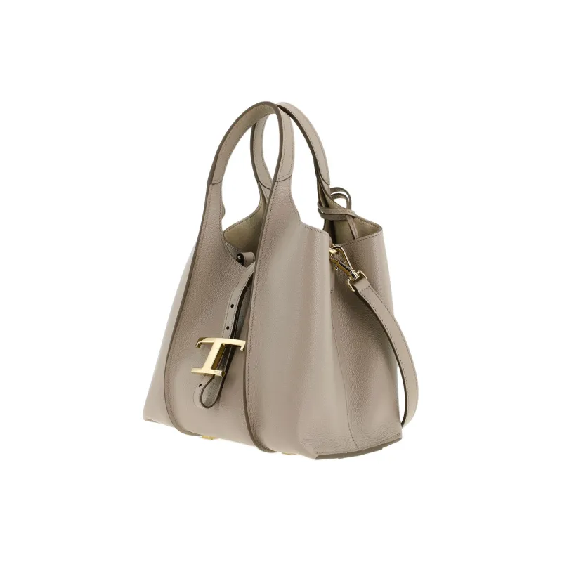 TOD'S Leather Tote Bag, Shopping Bag, Shoulder Bag, Crossbody Bag, Handbag Mini Women's Gray-1