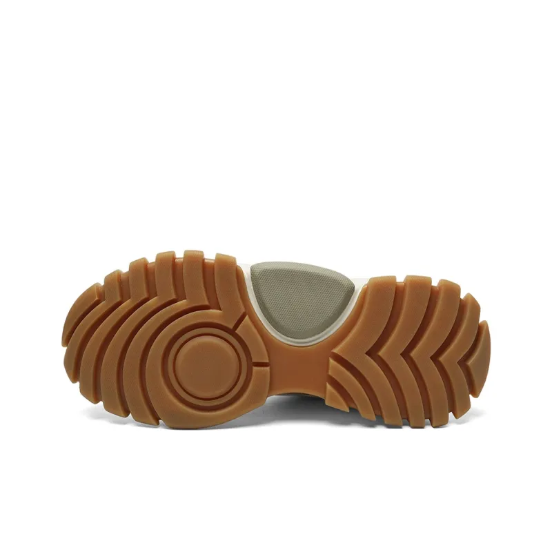 JEEP SPIRIT Anti Slip Wear Resistant Breathable Lightweight Height Increasing Low Top Chunky Sneakers Men's Light Sandy-4