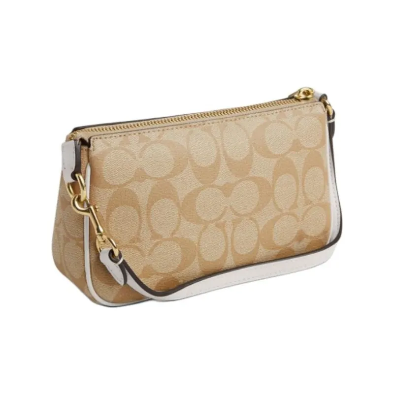 COACH Nolita PVC Shoulder Bag, Pochette, Handbag, Shoulder Bag Small Size Women's Khaki-1