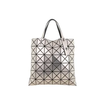 ISSEY MIYAKE Polyvinyl Chloride Resin Tote Bag Shopping Bag Handbag Women's Silver