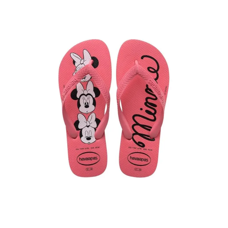 Havaianas Rubber Sole Flip Flops Unisex Coral Red-4