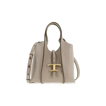 TOD'S Leather Tote Bag, Shopping Bag, Shoulder Bag, Crossbody Bag, Handbag Mini Women's Gray