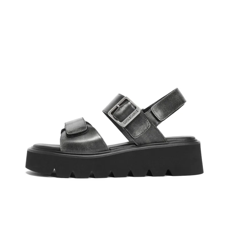 BELLE One Strap Sandals 4.5CM Women's Brown, Black-1