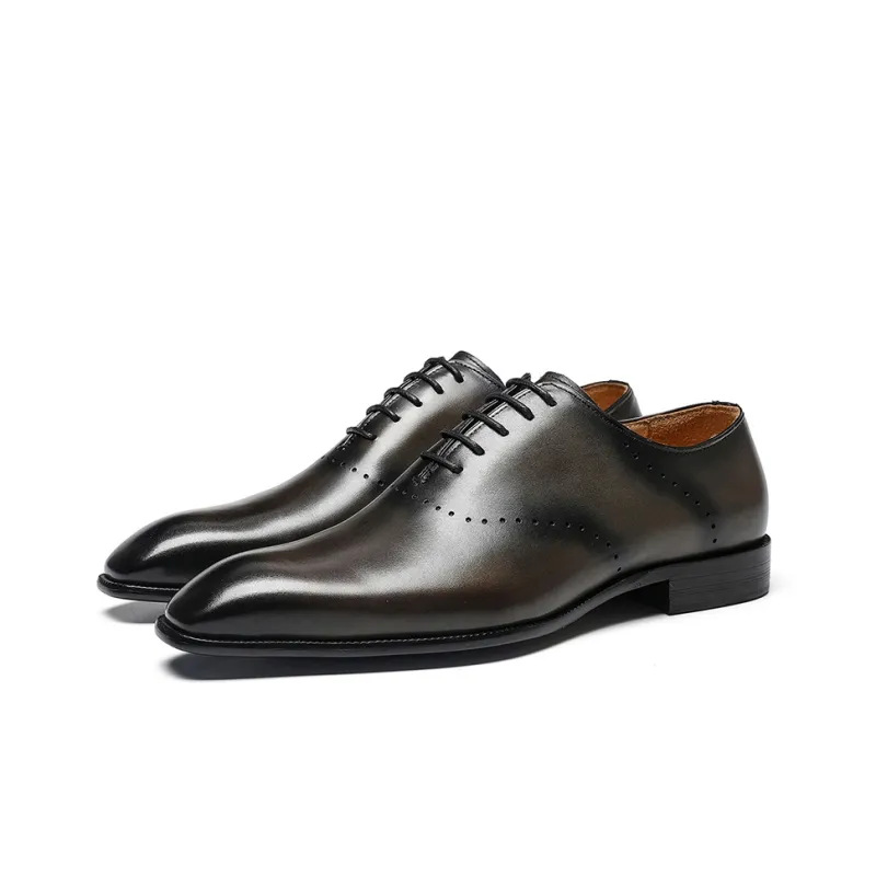 ASTON M.JAZZ Dress Shoes Men Low Top Black/Gray/Coffee-10