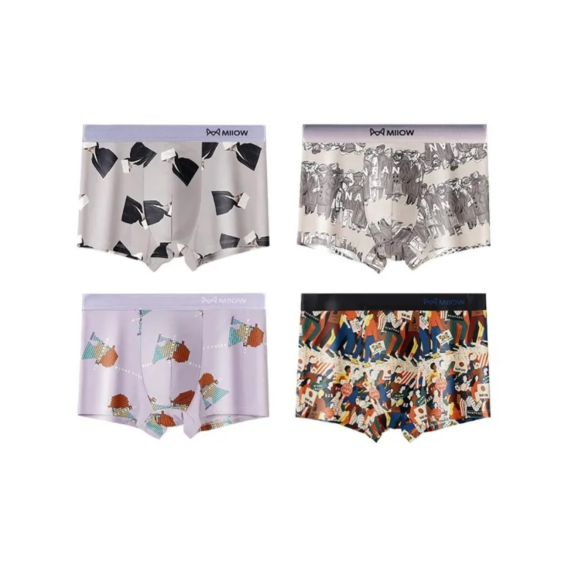 MIIOW Trendy Party Collection Cooling Summer Collection Underpants Men's 4 Pack-43