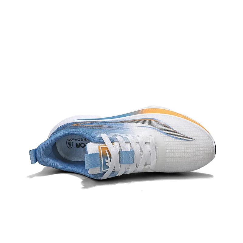 WARRIOR Running Shoes Men Low Top White/Blue-3