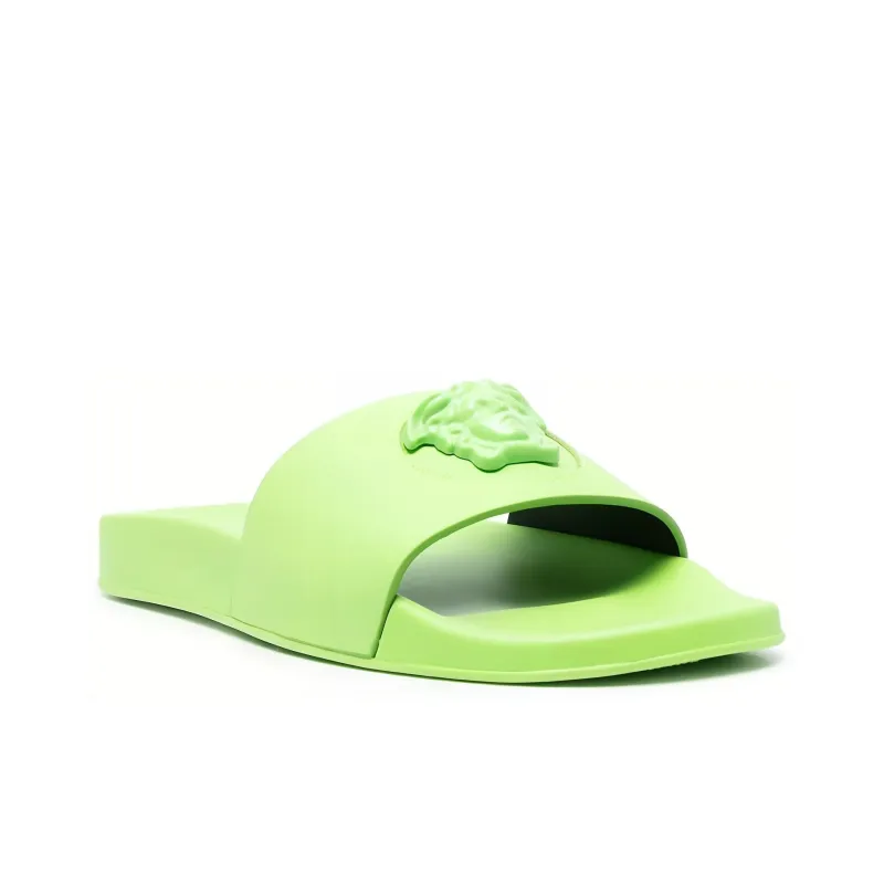 VERSACE Odor-Resistant Slide Slippers Men's Green-2