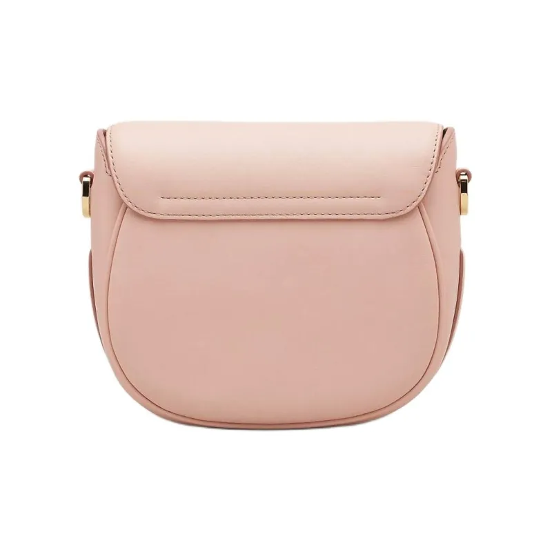 MARC JACOBS Smooth Leather Saddle Bag Shoulder Bag Crossbody Bag Small Size Women's Rose Pink-2