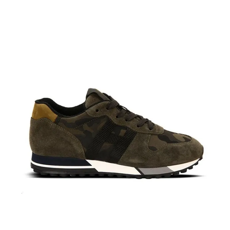 HOGAN H383 Cushioned Anti-Slip And Wear-Resistant Lightweight Low-Top Casual Shoes Men's Dark Brown-1