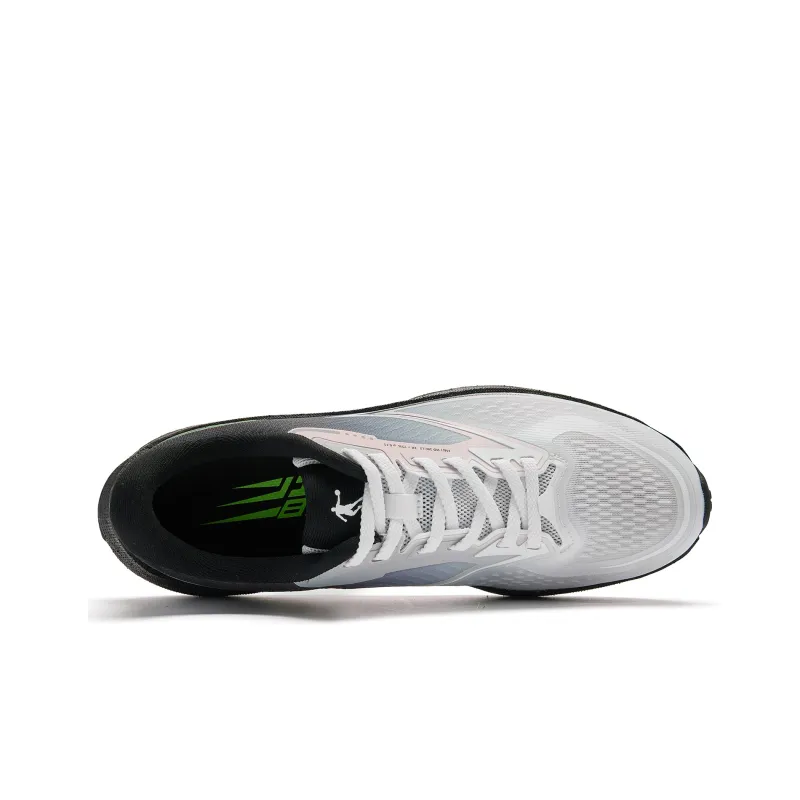 QIAODAN Flying Shadow 4.0 Anti Slip Wear Resistant Low Top Running Shoes Men's White Black-3