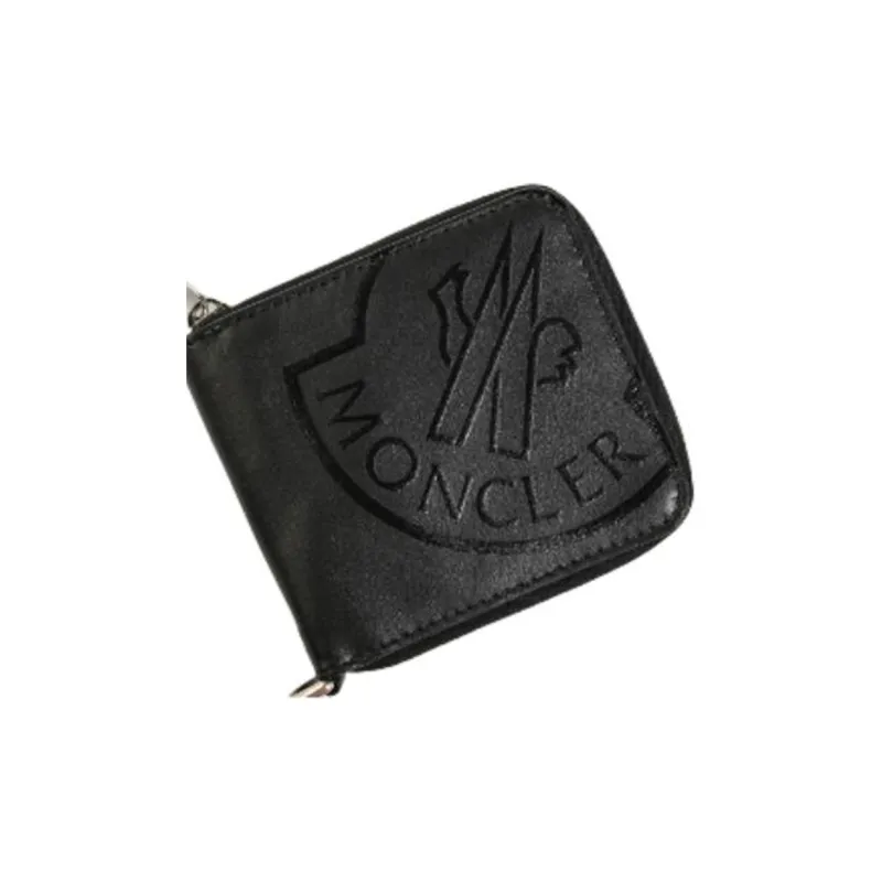 Moncler Calfskin Wallet Men's Black-6